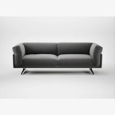 Heal's Heal's Novara 4 Seater Sofa Smart Velvet Mercury Black Feet