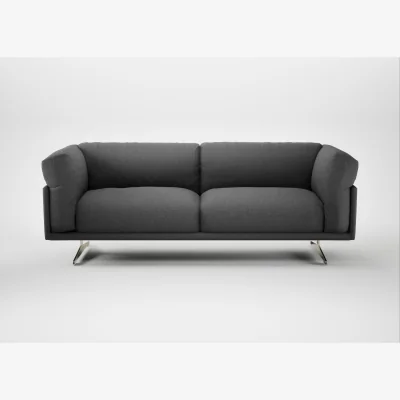 Heal's Heal's Novara 3 Seater Sofa Melton Wool Shale Stainless Steel Feet