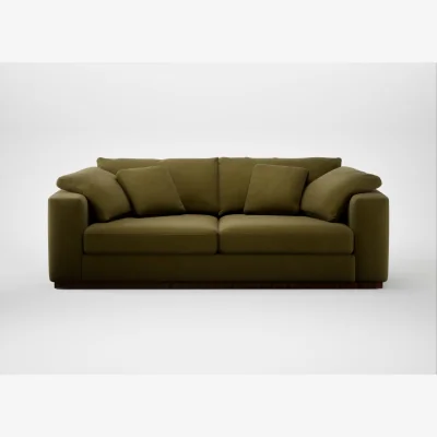Heal's Heal's Trento 4 Seater Sofa Wool Velvet Olive
