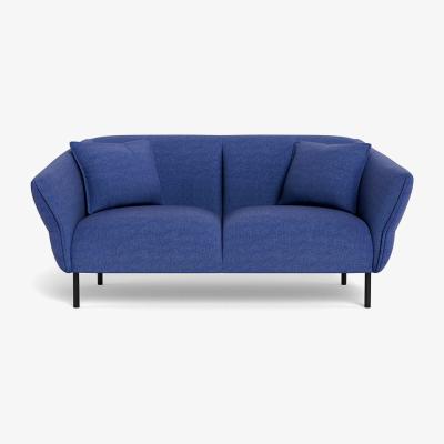 Heal's Heal's Alto 2 Seater Sofa Brushed Cotton Cobalt Black Feet
