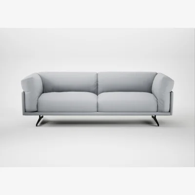 Heal's Heal's Novara 4 Seater Sofa Broad Weave Tin Black Feet