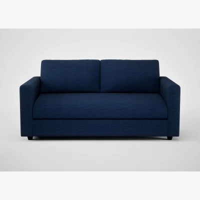 Heal's Heal's Nimbus II 3 Seater Sofa Smart Cotton Linen Indigo Black Feet
