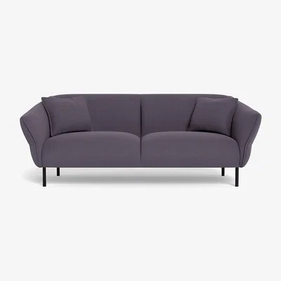 Heal's Heal's Alto 3 Seater Sofa Linen Shadow Black Feet