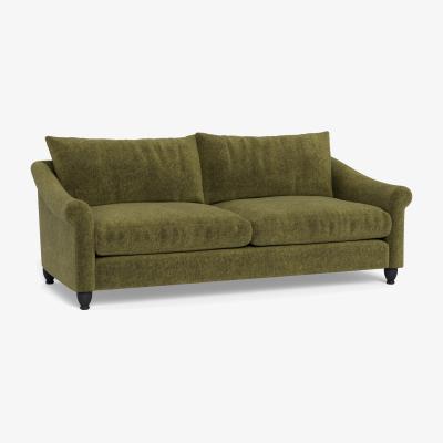 Heal's Heal's Devon 4 Seater Boucle Velvet Wilder Walnut Stained Beech Feet