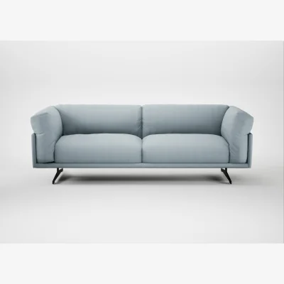 Heal's Heal's Novara 4 Seater Sofa Capelo Linen-Cotton Sea Shanty Black Feet