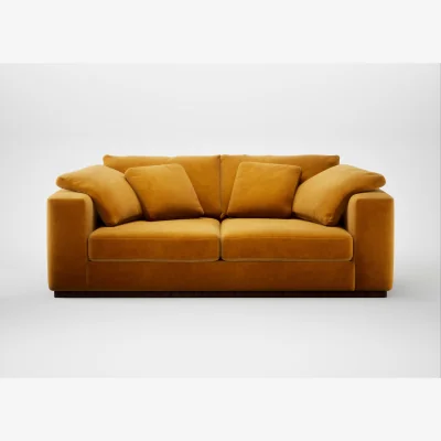 Heal's Heal's Trento 3 Seater Sofa Smart Luxe Velvet Cognac