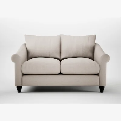 Heal's Heal's Devon 2 Seater Sofa Capelo Linen-Cotton Sesame Black Feet