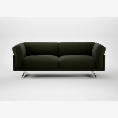 Heal's Heal's Novara 3 Seater Sofa Boucle Velvet Wilder Stainless Steel Feet