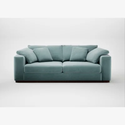 Heal's Heal's Trento 4 Seater Sofa Smart Luxe Velvet Mineral Blue