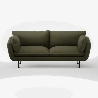 Heal's Heal's Allora 3 Seater Sofa Smart Cotton Linen Myrtle Black Feet