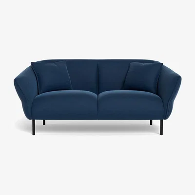 Heal's Heal's Alto 2 Seater Sofa Capelo Linen-Cotton Inkspot Black Feet