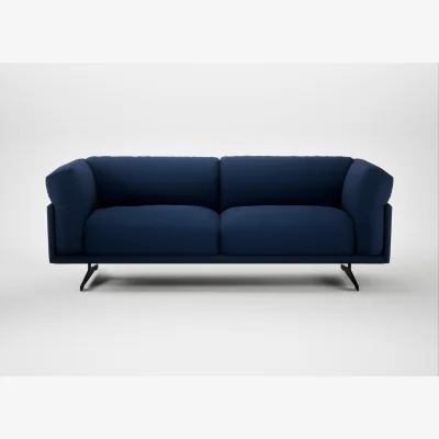 Heal's Heal's Novara 3 Seater Sofa Broad Weave Lagoon Black Feet