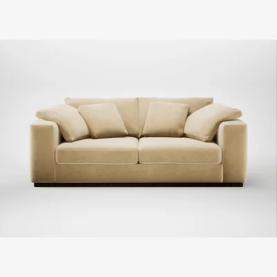 Heal's Heal's Trento 3 Seater Sofa Smart Luxe Velvet Biscuit
