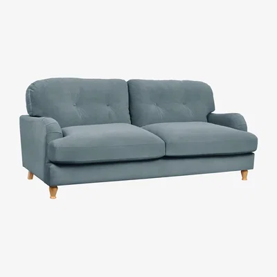 Homebase Dulcie 3 Seater Sofa - Cadet Blue