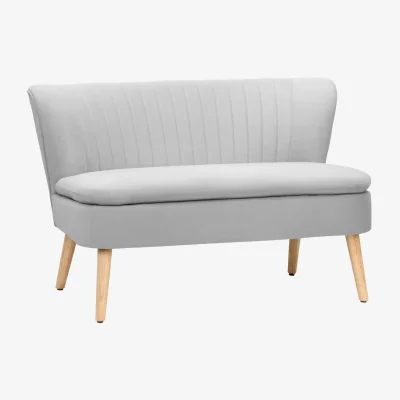 Homebase Jared 2 Seat Compact Sofa - Grey