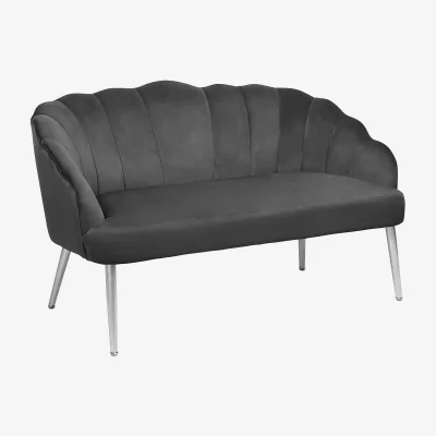 Homebase Sophia Scallop Occasional Sofa - Grey