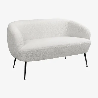 Homebase Tori Boucle Tub Sofa - White