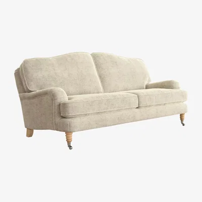 John Lewis Laura Ashley Lynden Large 3 Seater Sofa, Oak Leg