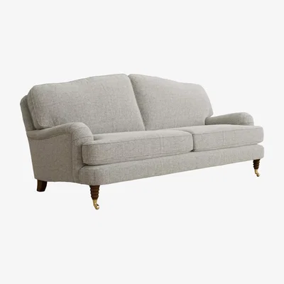 John Lewis Laura Ashley Lynden Large 3 Seater Sofa, Teak Leg