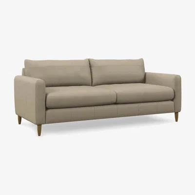 John Lewis John Lewis Bailey II Grand 4 Seater Leather Sofa, Light Leg