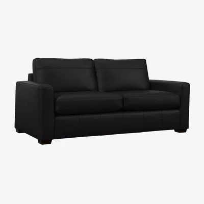 John Lewis John Lewis Oliver II Large 3 Seater Leather Sofa, Dark Leg