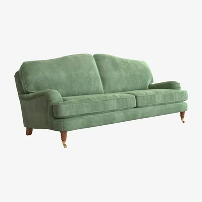 John Lewis Laura Ashley Lynden Grand 4 Seater Sofa, Teak Leg