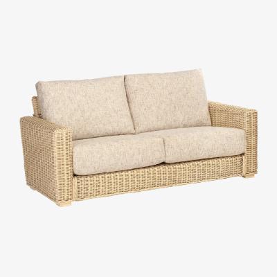 John Lewis Desser Burford Rattan 3-Seater Sofa, Farrow