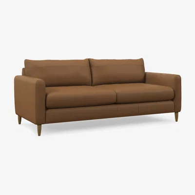 John Lewis John Lewis Bailey II Grand 4 Seater Leather Sofa, Light Leg