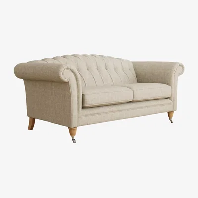 John Lewis Laura Ashley Gloucester Large 3 Seater Sofa, Oak Leg