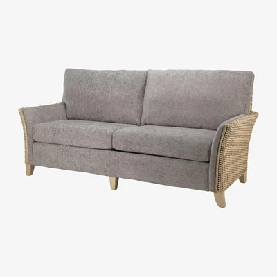 John Lewis Desser Arlington Rattan 3-Seater Sofa, Grey