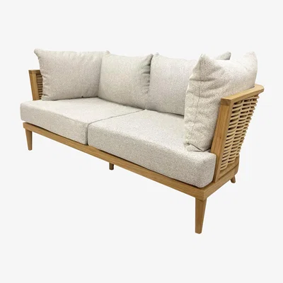 John Lewis Daro Martinique Woven Rattan 2.5-Seater Sofa, Light Oak Wash