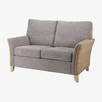John Lewis Desser Arlington Rattan 2-Seater Sofa, Grey