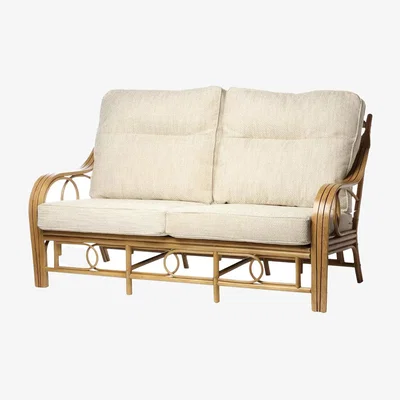 John Lewis Desser Madrid Rattan 3-Seater Sofa, Jasper/Natural