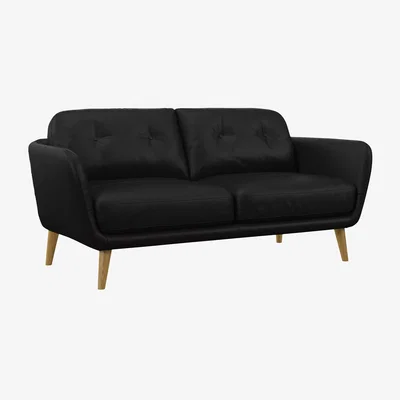 John Lewis John Lewis Arlo Medium 2 Seater Leather Sofa, Light Leg