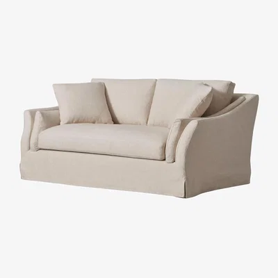 John Lewis John Lewis Bude Medium 2 Seater Sofa, Easy Clean Natural Linen