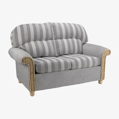 John Lewis Desser Samford Rattan 2-Seater Sofa, Grey
