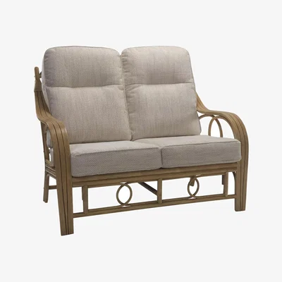 John Lewis Desser Madrid Rattan 2-Seater Sofa, Jasper/Natural