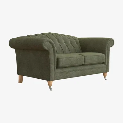 John Lewis Laura Ashley Gloucester Small 2 Seater Sofa, Oak Leg