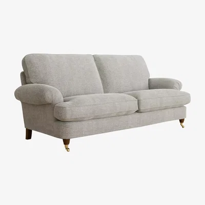 John Lewis Laura Ashley Beaumaris Large 3 Seater Sofa, Teak Leg