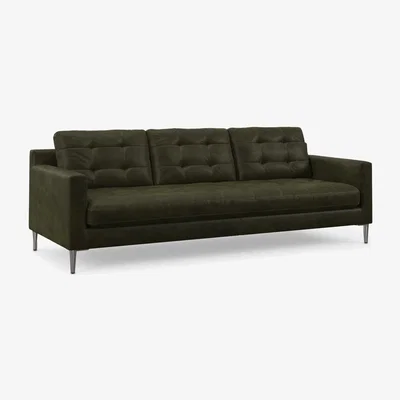 John Lewis John Lewis Draper II Grand 4 Seater Leather Sofa, Metal Leg