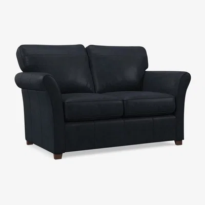 John Lewis John Lewis Charlotte II Leather Sofa Bed, Dark Leg