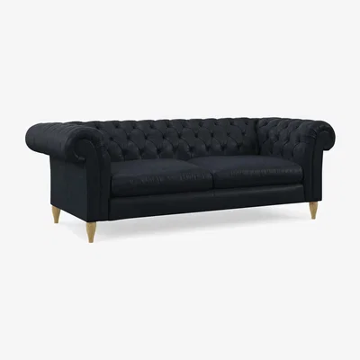 John Lewis John Lewis Cromwell Grand 4 Seater Leather Sofa, Light Leg
