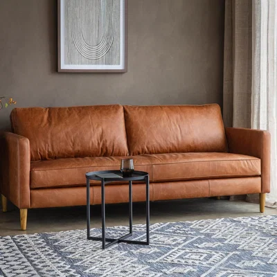 Knees Osborne Leather 2 Seater Sofa - Brown