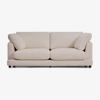Kave Home Gala fire-retardant beige bouclé 3-seater sofa FSC Mix Credit 210cm