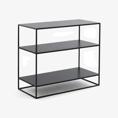 La Redoute Hiba Black Metal Sofa Shelving Unit