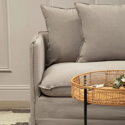 La Redoute Linen Scatterback 3 Seater Sofa with Envelope Finishing