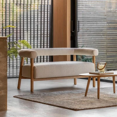 La Redoute Aretha Mid-Century Boucle Accent Sofa