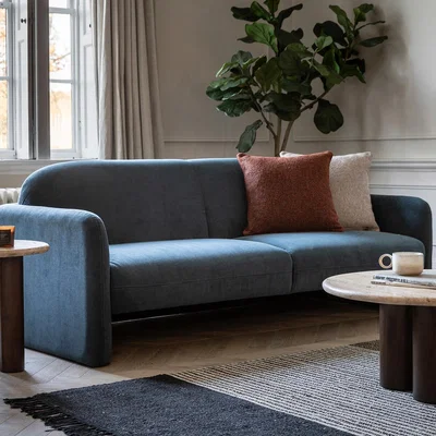 La Redoute Ashbury Soft Brushed Mid-Century Floating 3 Seater Sofa