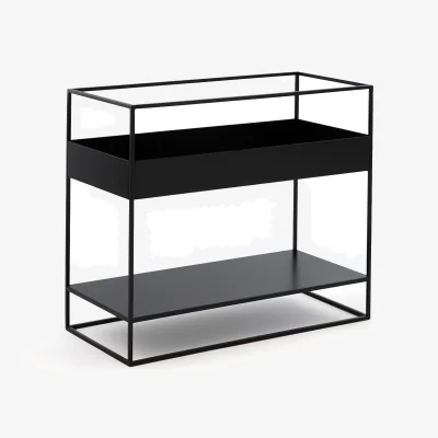La Redoute Hiba Metal Sofa Shelving Unit / Vinyl Storage