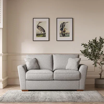 La Redoute Florence Woven 2 Seater Sofa with Dark Brown Wood Legs